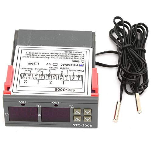 Beennex STC-3008 Dual Display Dual NTC Probe Sensor Temperature Thermostat Controller -110-220VAC-