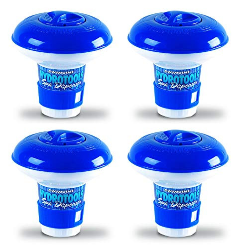 4- NEW HydroTools 8715 Pool Mini Chlorine Tablet Floating Chemical Dispensers