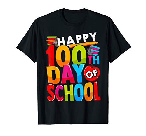 100th Day of School Gift for Teachers Kids Happy 100 Days T-Shirt
