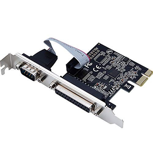 PCI Parallel Port Expansion 1 Port Single Parallel PCIe Card Controller Riser Card Adapter with AX99100 chipset PCI Parallel PLT AdapterSupports SPP/EPP1284 Etc Standard -AX99100 Card 2port 016-