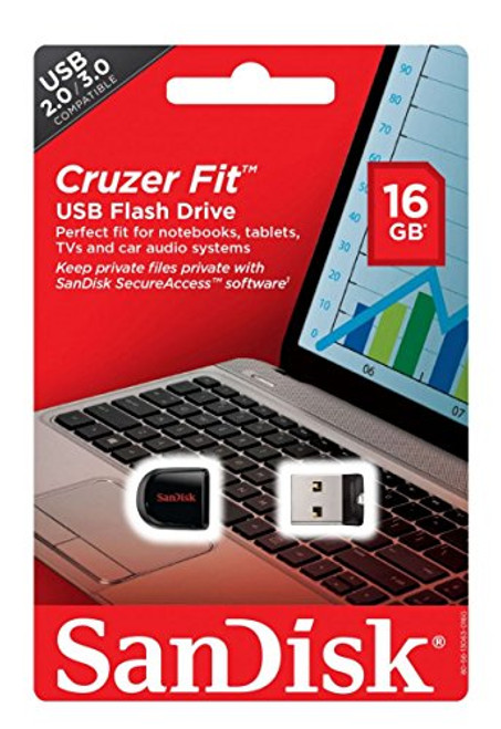 SANDISK SDCZ33-016G-A46 Cruzer Fit-TM- USB Flash Drive -16GB- SANDISK SDCZ33-016G-A46 Cruzer Fit-TM- USB Flash Drive -16GB-