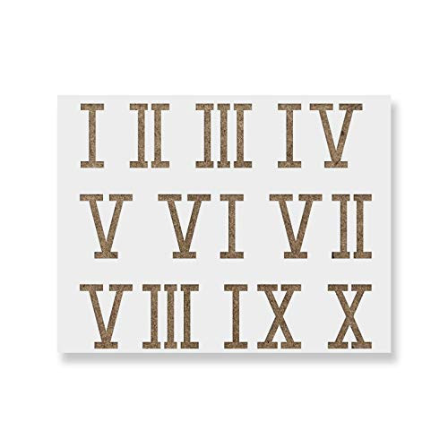 Roman Numerals Stencil - Reusable Stencils for Painting - Mylar Stencil for DIY Projects and Crafts