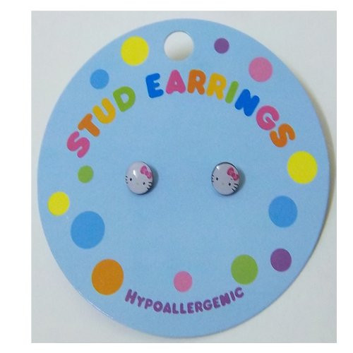 Hello Kitty Hello Kitty  and  Friends Small Circle Stud Earrings -0.25 inch