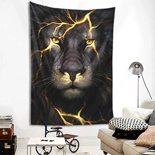 Golden Black Cool Lion King Paninting Wall Tapestry 60x40 inch Hippie Art Tapestry Wall Hanging Beautiful African Room Decor Extra Large Poster Curtain Blanket Tablecloth for Bedroom Living Dorm Room Golden Black Cool Lion King Paninting Wall Tapestry 60x40 inch Hippie Art Tapestry Wall Hanging Beautiful African Room Decor Extra Large Poster Curtain Blanket Tablecloth for Bedroom Living Dorm Room
