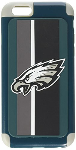 Forever Collectibles Official Licensed NFL Dual Hybrid 4.7" iPhone 6 Rugged Case - Retail Packaging - Philadelphia Eagles
