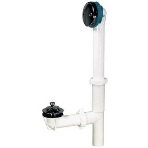 Keeney 63W Foot Lock Stop Style Bath Drain Kit with Poly Tubing, Chrome
