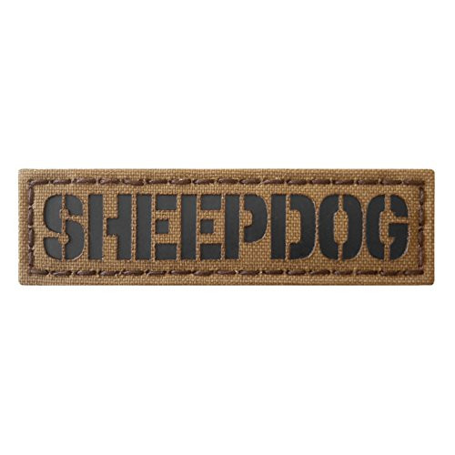 Sheepdog 1x3.5 Coyote Brown Tan Arid Infrared Name Tape Tab IFF Morale Hook and Loop Patch