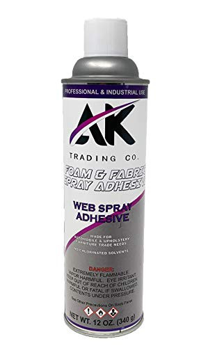AK TRADING CO. Professional Quality General Multipurpose Spray Adhesive Perfect for Acoustic Panels  and  Craft Upholstery Foam Adhesive  and  Fabric Glue - 12Oz Can.