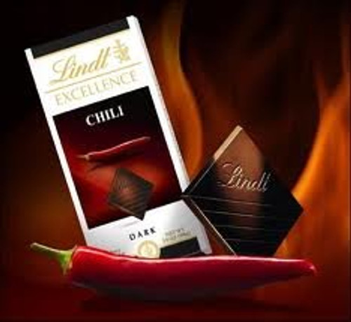 Lindt Excellence Bar -Dark Chocolate Chili- - Pack of 4