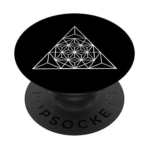 Sacred Geometry Triangle - Ancient Art Geometric Triangles PopSockets PopGrip Swappable Grip for Phones  and  Tablets