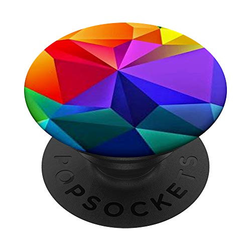 Triangle Rainbow Pastel Watercolor Geometric PopSockets PopGrip Swappable Grip for Phones  and  Tablets