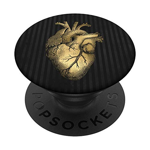 Anatomical Heart Love Design - Yellow PopSockets Grip and Stand for Phones and Tablets