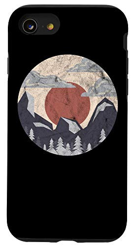 iPhone SE -2020- / 7 / 8 Nature Mountain Morning Circle Camping Forest Adventure Gift Case