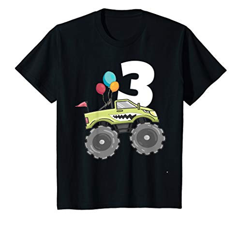 Kids Monster Truck 3rd Birthday Shirt Boy 3 Year Old Gift Tee T-Shirt Kids Monster Truck 3rd Birthday Shirt Boy 3 Year Old Gift Tee T-Shirt