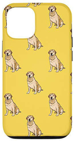 iPhone 12/12 Pro Yellow Labrador Retriever Pattern Dog Case