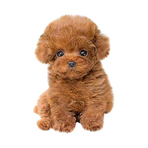 A7D8F9 Plush Toy Dog Puppy Dog Stuffed Animals - Stuffed Dog Plush Toys Realistic Teddy Dog Lucky Handmade Realistic Figure Toy Dog Plush Kids Smart Robot Puppy Toy Christmas -Brown-