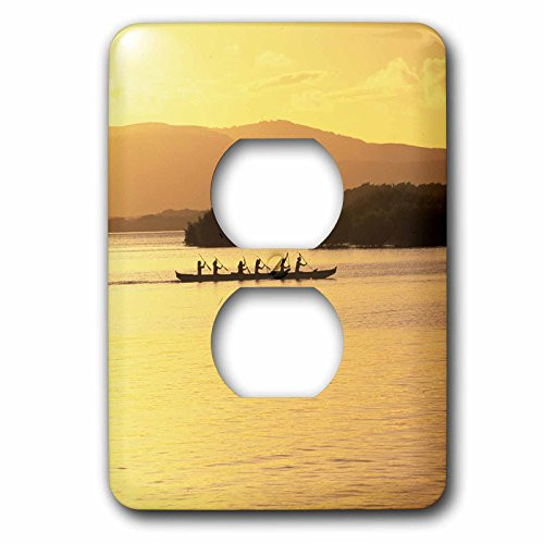 3dRose lsp_89524_6 Outrigger Canoe Sunset Molokai Hawaii Us12 Dpb0074 Douglas Peebles Light Switch Cover