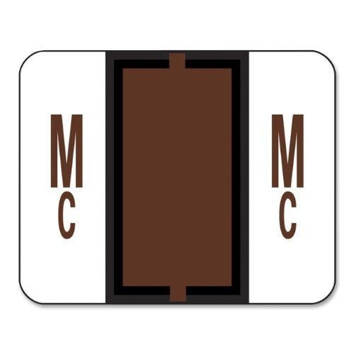Smead BCCR Bar-Style Color-Coded Alphabetic Label Mc Label Roll Brown 500 labels per Roll -67097- by Smead