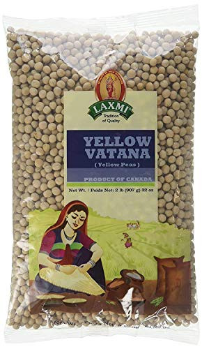 Laxmi Traditional Indian Yellow Vatana -Yellow Peas-- 4 Pounds