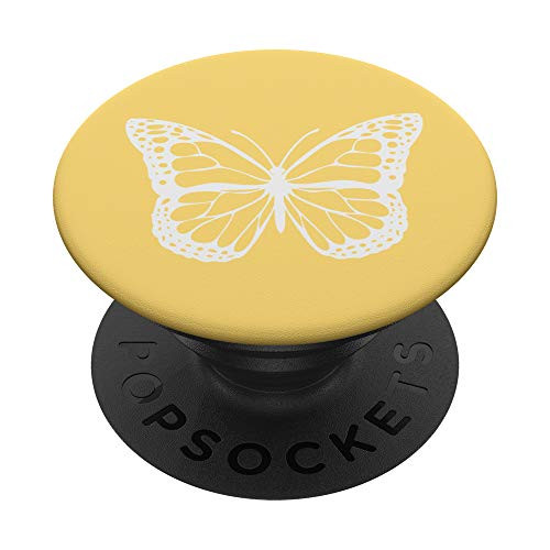 Sunflower Yellow - Butterfly Wings Nature Design PopSockets PopGrip Swappable Grip for Phones  and  Tablets