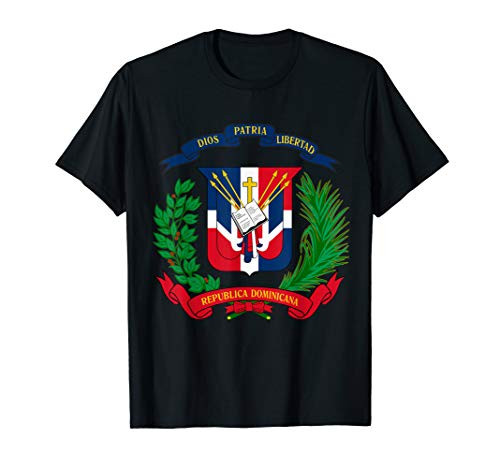 Coat of Arms Republica Dominicana Bandera Dominican Flag T-Shirt Coat of Arms Republica Dominicana Bandera Dominican Flag T-Shirt