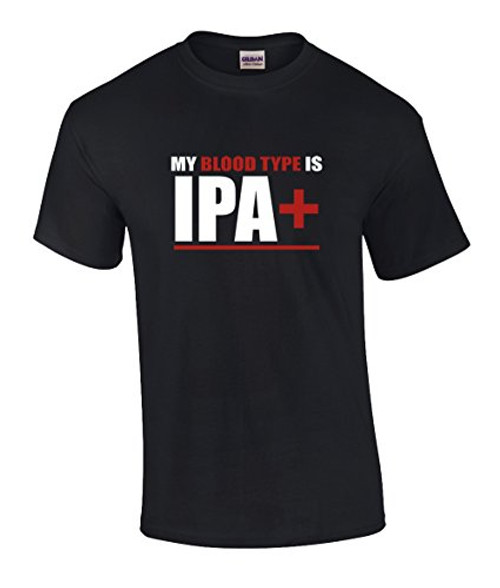 Funny Craft Beer My Blood Type is IPA Positive Short Sleeve T-Shirt-Sm Black Funny Craft Beer My Blood Type is IPA Positive Short Sleeve T-Shirt-Sm Black