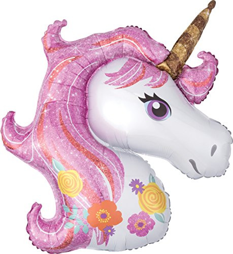 Anagram 33 inch Magical Unicorn Super Shape Balloon Multicolor