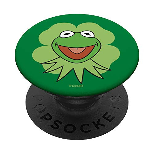 Disney Muppets Kermit Shamrock St. Patricks Day Green PopSockets PopGrip Swappable Grip for Phones  and  Tablets