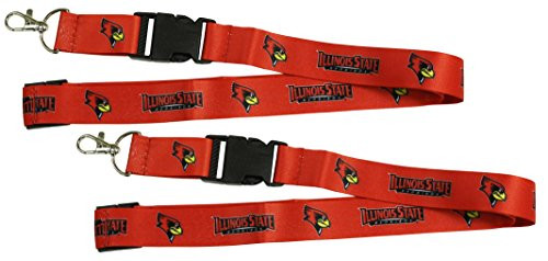 Illinois State RedBirds Cloth Lanyard Key Chain 2-Pack