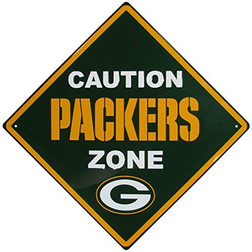 NFL Green Bay Packers Caution Wall Sign Plaque 14 inch