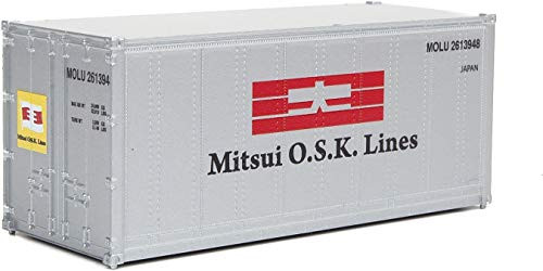 Walthers HO Scale 20 Smooth-Side Container Mitsui-Osk Lines -Gray/Red Logo-