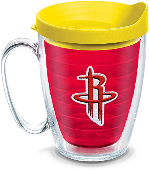 Tervis NBA Houston Rockets Primary Logo Insulated Tumbler with Emblem and Yellow Lid 16oz Mug Red Tervis NBA Houston Rockets Primary Logo Insulated Tumbler with Emblem and Yellow Lid 16oz Mug Red