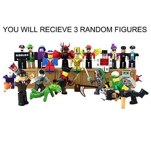 ROBLOX Random Action Figures mystery box + Virtual Item Code 2.5" (Set of 3 Random Roblox Figures)