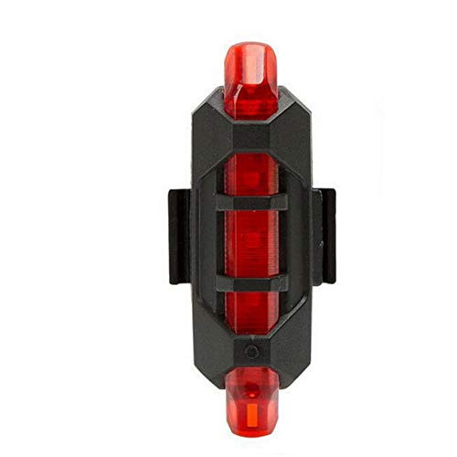 Bike Rear Light USB Rechargeable 5 Led Taillight Safety Warning Cycling Light Super Bright Portable Bicycle Flash Light Red