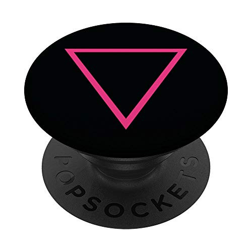 Gay and Lesbian Pride Pink Triangle LGBTQ Holocaust Symbol PopSockets Grip and Stand for Phones and Tablets
