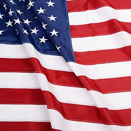 Anley |EverStrong Series| American US Flag 5x8 Foot Heavy Duty Nylon - Embroidered Stars and Sewn Stripes - 4 Rows of Lock Stitching - USA Banner Flags with Brass Grommets 5 X 8 Ft Anley |EverStrong Series| American US Flag 5x8 Foot Heavy Duty Nylon - Embroidered Stars and Sewn Stripes - 4 Rows of Lock Stitching - USA Banner Flags with Brass Grommets 5 X 8 Ft