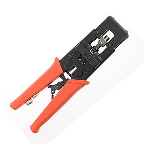 NUZAMAS Cable Crimper Coax Compression Crimper Tool BNC RCA F Connector RG59/58/6 Coaxial Cable Strippers Wire Crimping Pliers