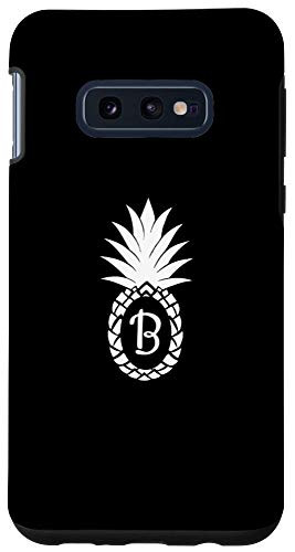 Galaxy S10e Pineapple Monogram Initial Letter B Case