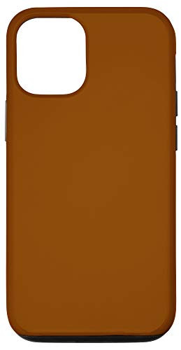 iPhone 12/12 Pro Clay Brown Solid Color Tone Plain Shade Hue Background Gift Case