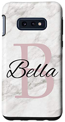 Galaxy S10e Bella Pink Monogram Letter B Girls Personalized Name Case