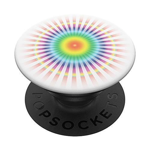 Multi Colour Circle Ray - Multi-Color Rainbow Ring PopSockets PopGrip Swappable Grip for Phones  and  Tablets