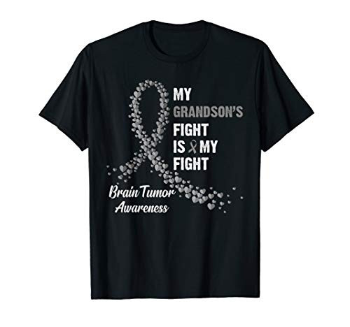 My Grandsons Fight My Fight Brain Tumor Awareness T-Shirt