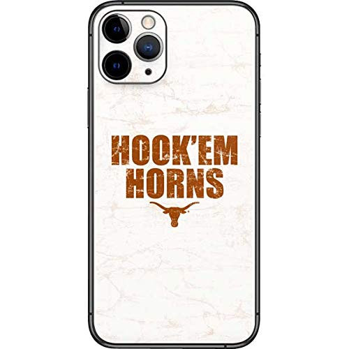 Skinit Decal Phone Skin Compatible with iPhone 11 Pro - Officially Licensed University of Texas at Austin Texas Longhorns White Hook Em Design