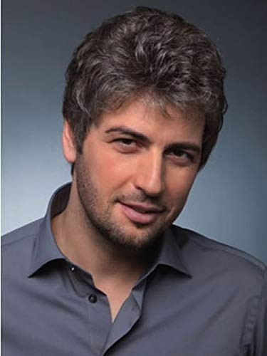 Kaneles Men Short Gray Curly Wig Replacement Synthetic Costume Halloween Hair Wigs for Male Boy