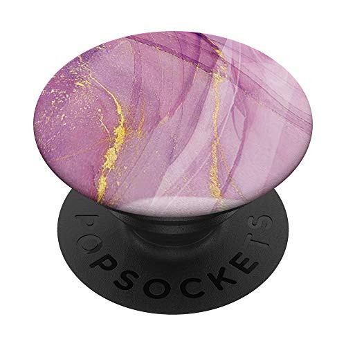 Abstract Lavender Purple Pink  and  Yellow PopSockets PopGrip Swappable Grip for Phones  and  Tablets