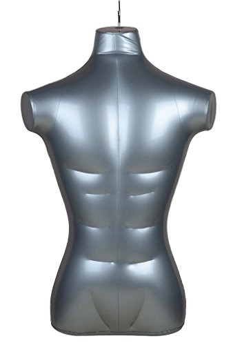 Inflatable Male Half Body Mannequin Torso Top Shirt Dress Form Dummy Model Display