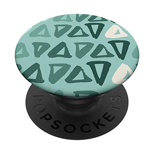 Cool Emerald Green Triangles Design PopSockets PopGrip Swappable Grip for Phones  and  Tablets