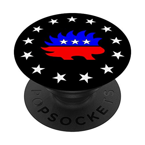 Libertarian Porcupine Betsy Ross Flag 13 Star Circle PopSockets Grip and Stand for Phones and Tablets