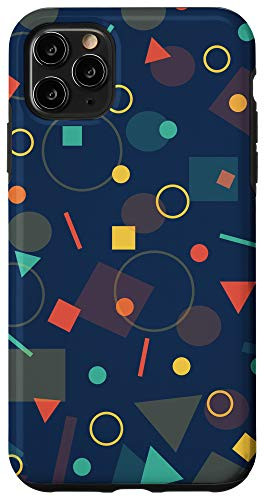 iPhone 11 Pro Max Circles Squares Triangles Modern Art Shapes Case
