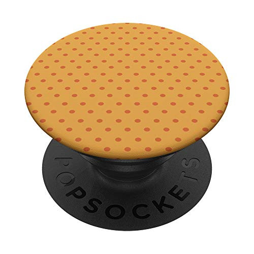 Polka Dot Orange Gold Circle Pattern PopSockets Grip and Stand for Phones and Tablets
